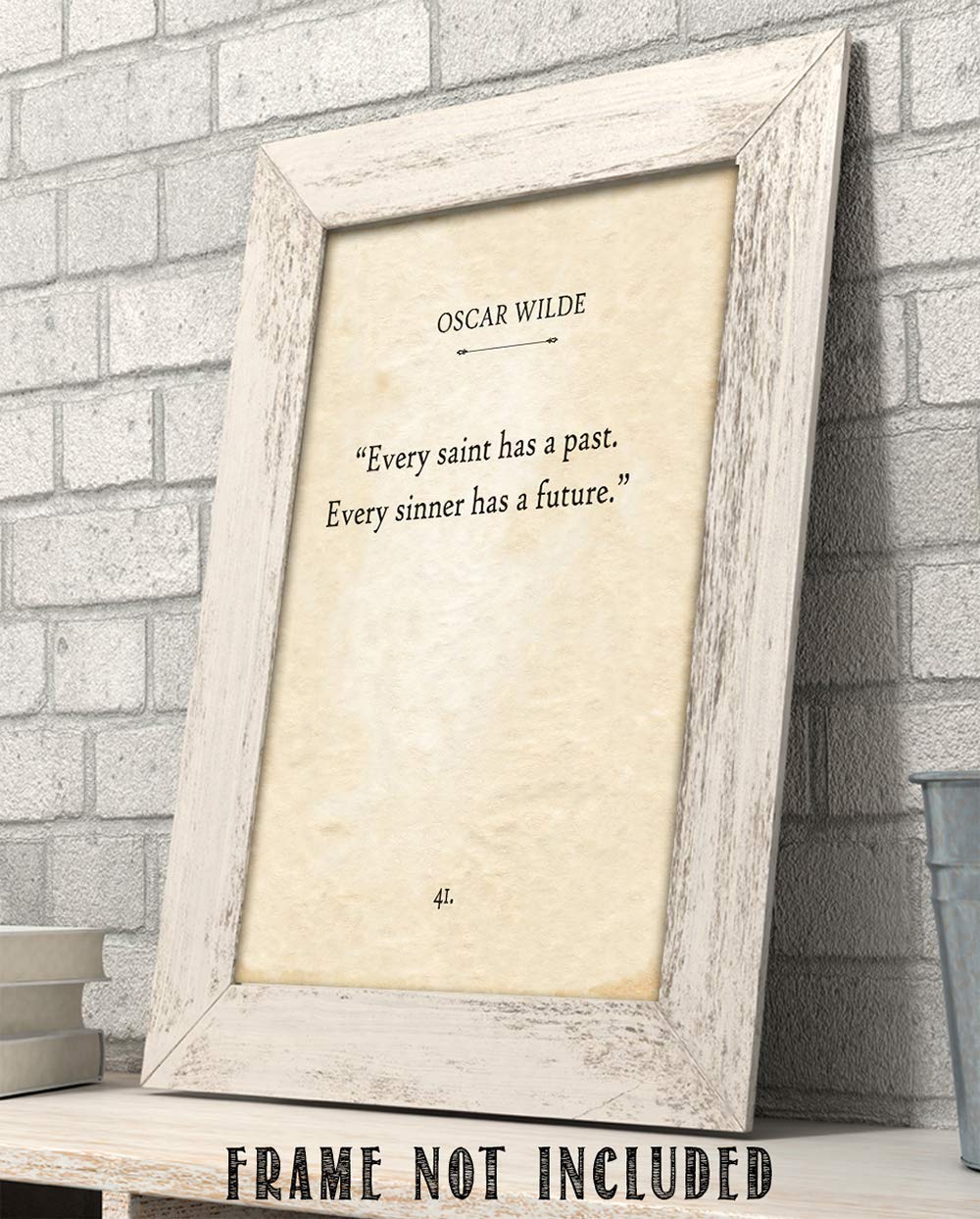 Oscar Wilde - Every Saint Has A Past - 11x14 Unframed Typography Book Page Print - Great Motivational and Inspirational Gift and Decor Under $15