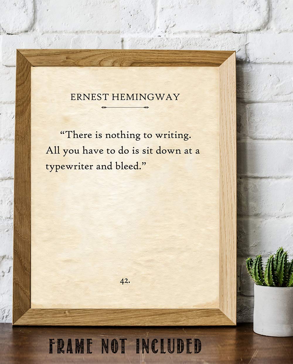 Ernest Hemingway - There Is Nothing To Writing - 11x14 Unframed Typography Book Page Print - Great Gift for Classic Literature Enthusiasts Under $15