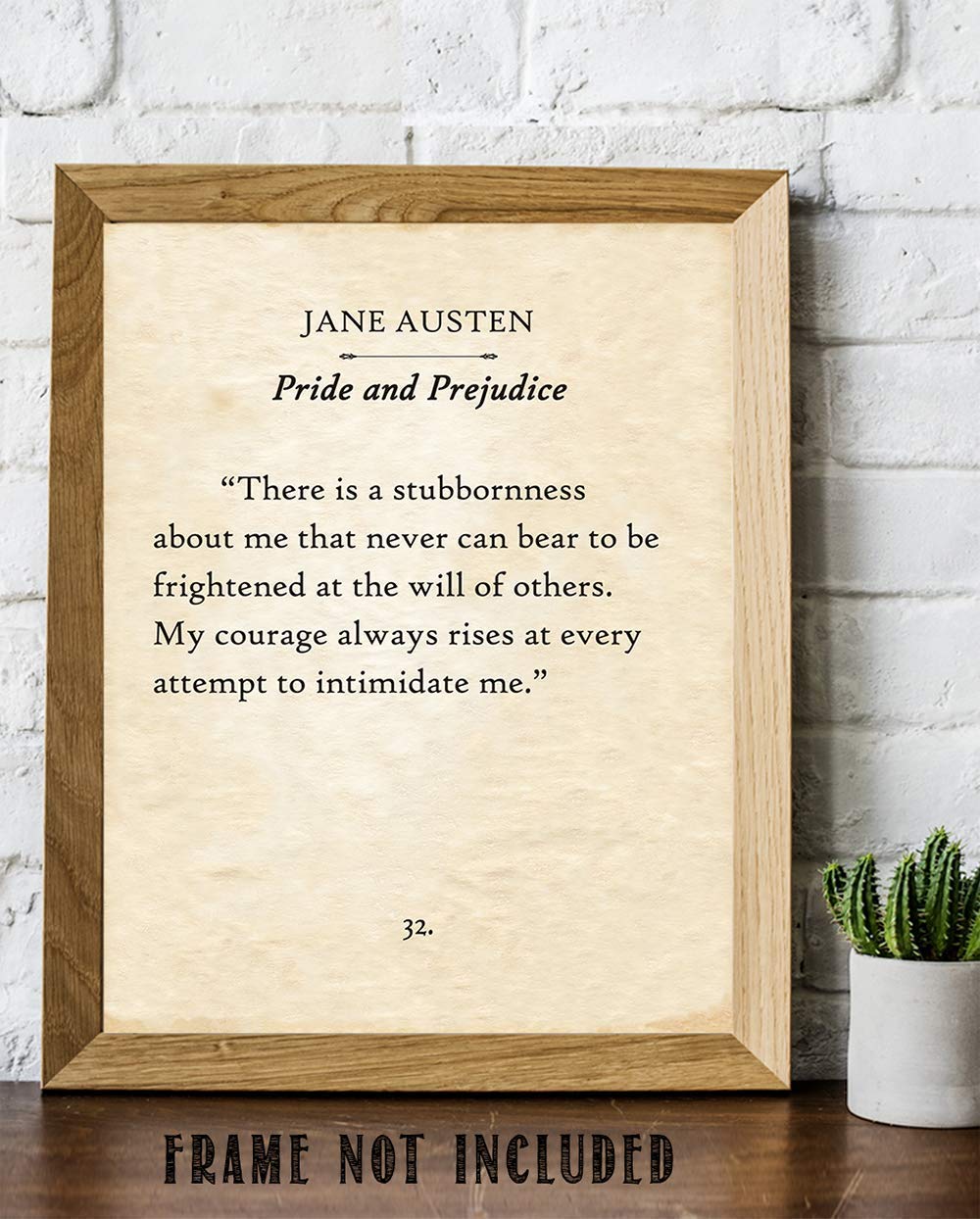 Jane Austen - There Is A Stubbornness - 11x14 Unframed Typography Book Page Print - Great Decor and Gift for Romance Novel Literary Fans Under $15