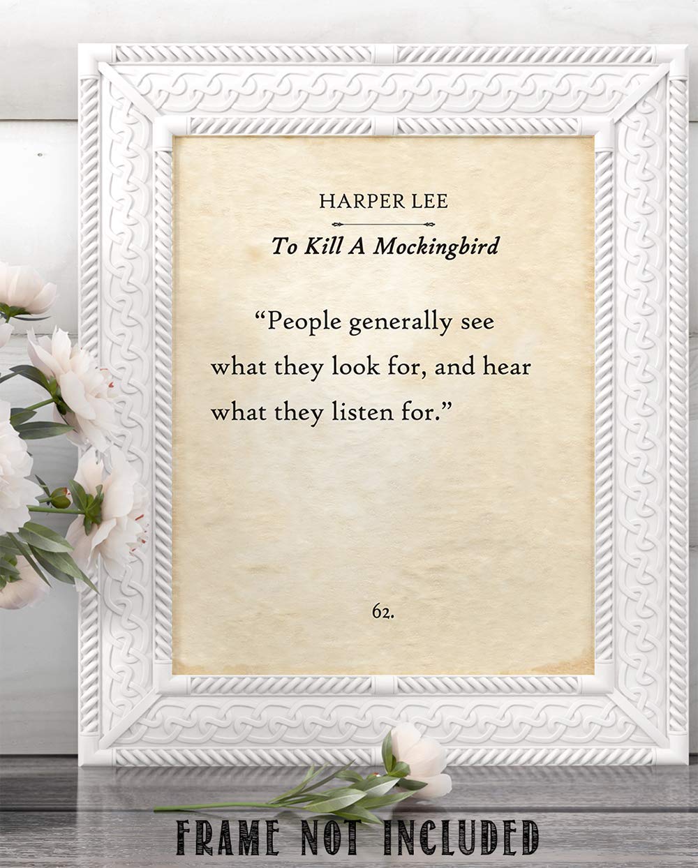 Harper Lee - People Generally See What They Look For - 11x14 Unframed Typography Book Page Print - Great Inspirational Gift and Decor Under $15