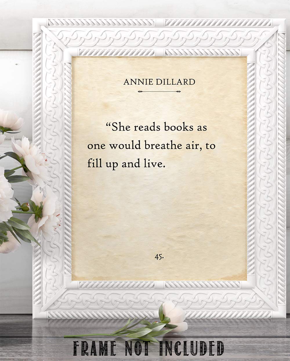 Annie Dillard - She Reads Books - Great Classroom Decor, School Library Reading Accessories, Book Readers Decoration, Great Book Lovers and Bookworms Gifts, 11x14 Unframed Typography Book Page Print
