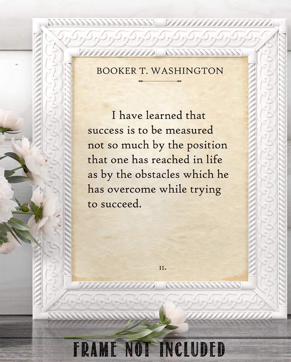 Booker T. Washington - I Have Learned... - 11x14 Unframed Typography Book Page Print - Makes a Great Gift Under $15 for Book Lovers