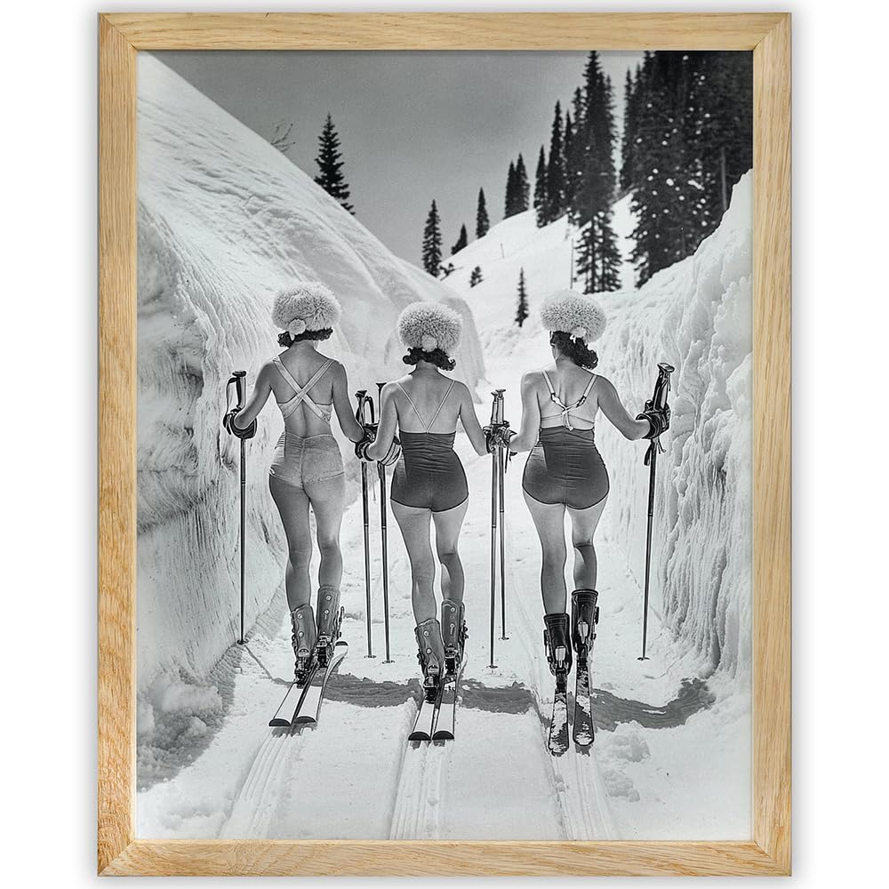 Sexy Women Skiing Vintage Print - 11x14 Framed Print Poster - Retro Ski  Fashion Wall Decor for Daring Aesthetics -Great Gift for Ski Enthusiasts,  Fashion Lovers - Great Ski Lodge & Mountain Home Dcor