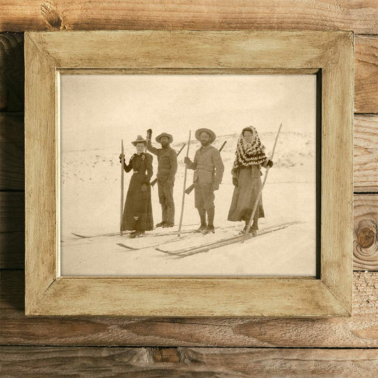 Wilderness Skiers Photograph - Antique Decor for Lodge and Cabin, Winter Sports Poster, Skiing Mountain House Display, Classic Gift for Skiers and Ski Enthusiasts, 11x14 Unframed Art Print Poster