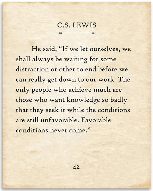 C.S. Lewis - If We Let Ourselves - 11x14 Unframed Typography Book Page Print - Great Gift for Historical, Biblical and Theologian Book Enthusiasts Under $15