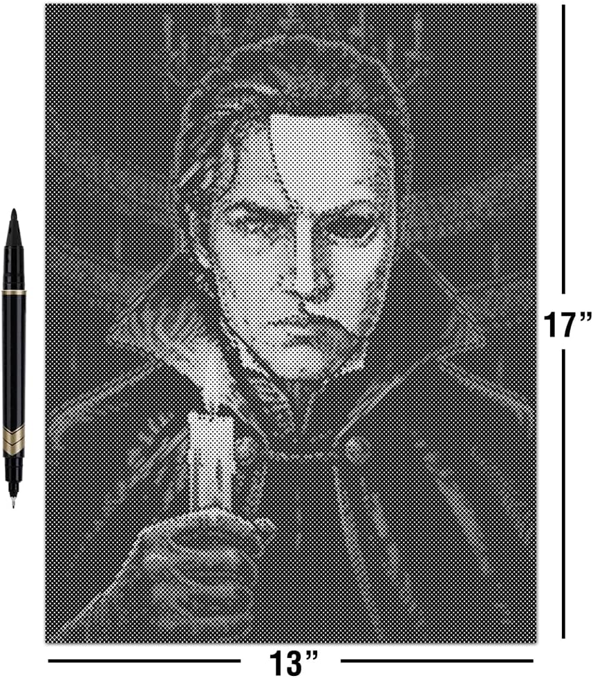 On The Dot Art — Dot Painting Kit for Adults | Phantom of the Opera 13x17 Canvas with Dual Tip Marker | Relaxing Gothic Art Activity Alternative to Diamond Painting No Mess Gift
