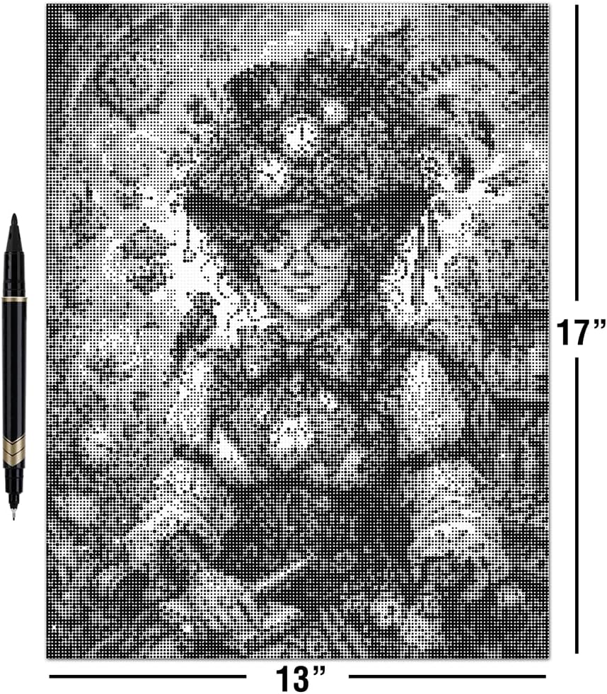 On The Dot Art - Painting Kit for Adults|Gears, Glasses, & Gadgets Victorian Steampunk 13x17 Canvas w/Dual Tip Marker|Alternative to Diamond Painting|No Tiny Pcs No Mess Gothic Fashion Frameable Gift