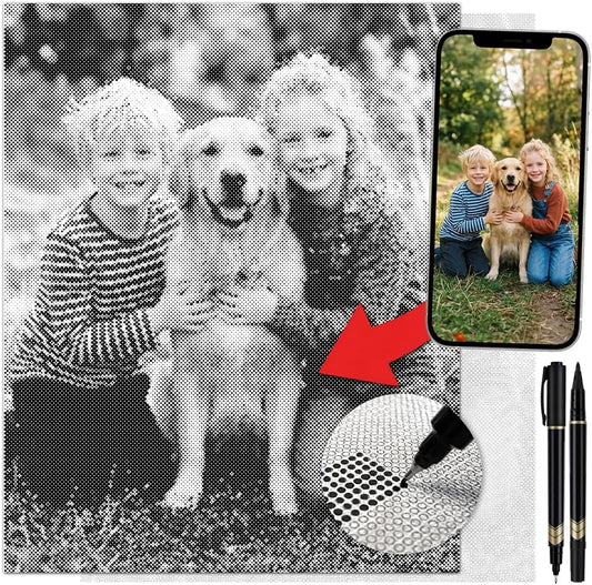 On the Dot Custom Photo Dot Painting Kit – Personalized 16x20 Canvas Art | Diamond Painting Alternative | Dual-Tip Marker Included | Made & Ships from USA - Makes a Great Mother's Day Present