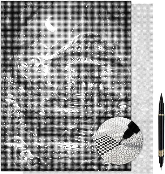 On The Dot Art Dot Painting Kit for Adults Gnome Home Cottage 13x17 Canvas with Dual Tip Marker Easier Alternative to Diamond Painting No Tiny Pieces No Mess Cozy Gift for Women Mom Home Decor
