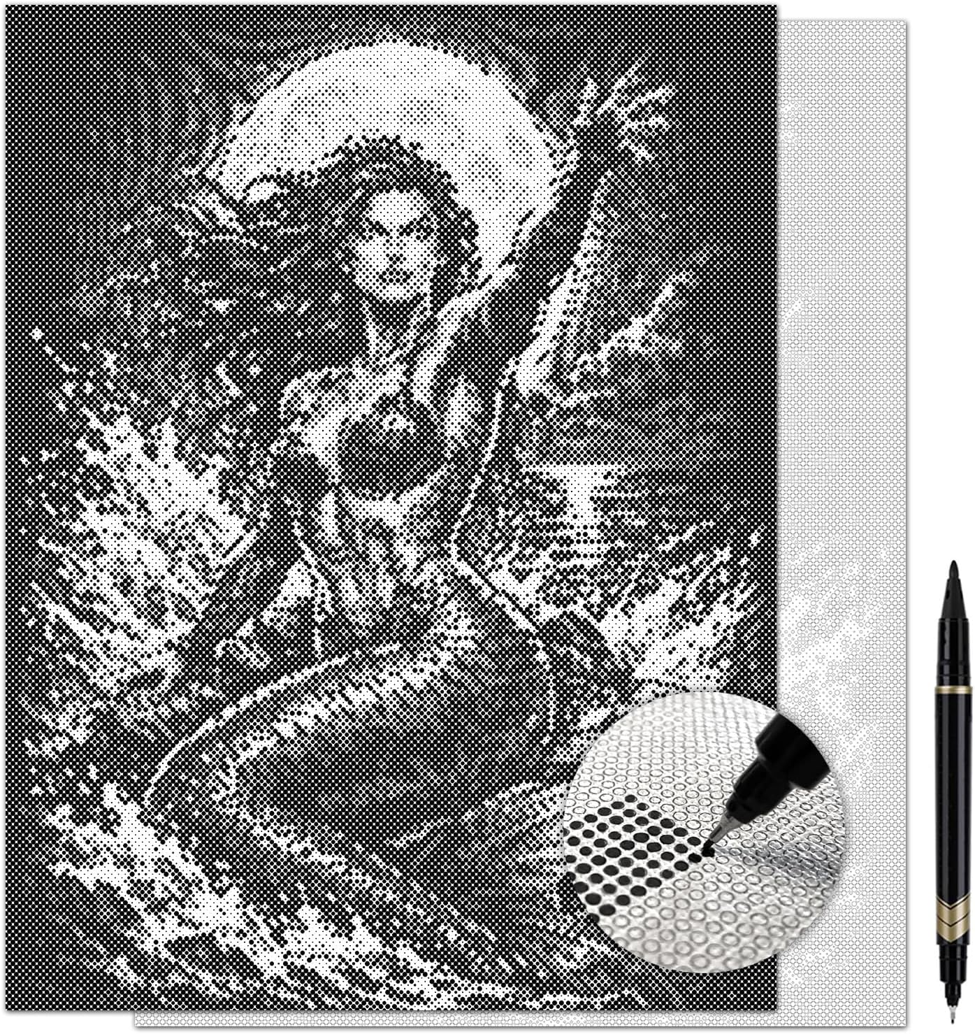 On The Dot Art — Dot Painting Kit for Adults | Mermaid 13x17 Canvas with Dual Tip Marker | Relaxing Fantasy Ocean Art Activity Alternative to Diamond Painting No Mess Gift