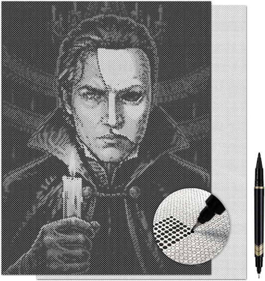 On The Dot Art — Dot Painting Kit for Adults | Phantom of the Opera 13x17 Canvas with Dual Tip Marker | Relaxing Gothic Art Activity Alternative to Diamond Painting No Mess Gift