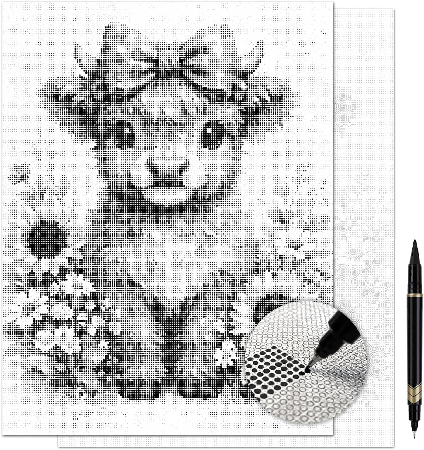 On The Dot Art — Dot Painting Kit for Adults|Shaggy Highland Cow 13x17 Canvas with Dual-Tip Marker|Relaxing Art Activity, Easier Alternative to Diamond Painting | No Tiny Pieces, No Mess | Great Gift