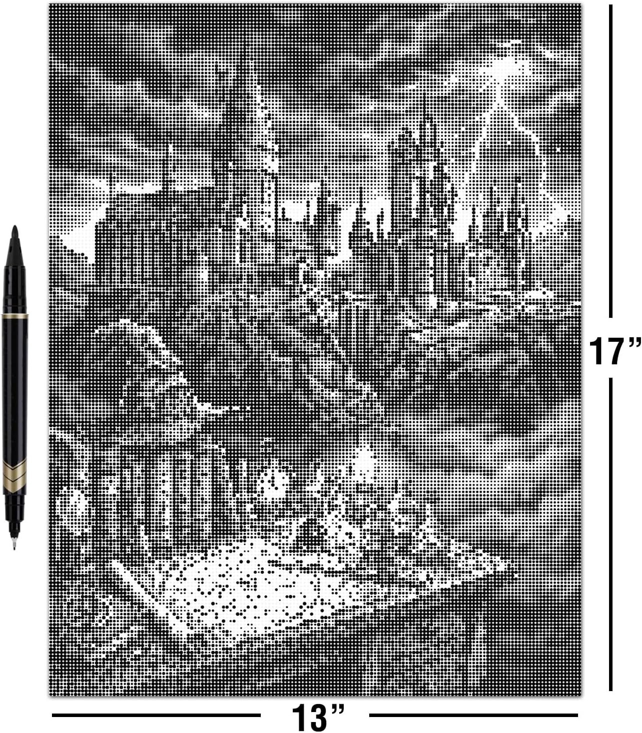 On The Dot Art Dot Painting Kit for Adults | The Wizards Gothic Castle Fantasy 13x17 Canvas w/Dual Tip Marker|Alternative to Diamond Painting| No Tiny Pieces No Mess Storybook Medieval Frameable Gift
