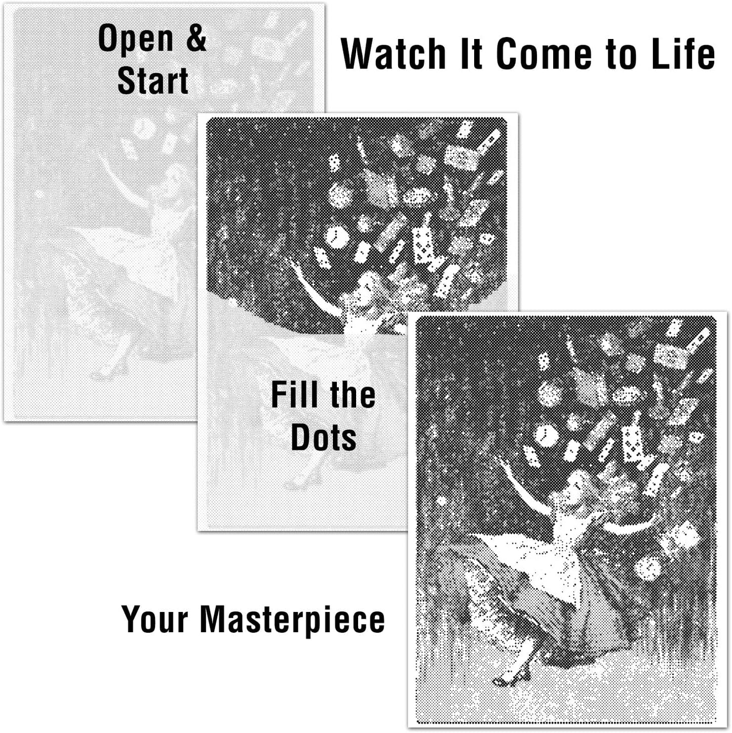 On The Dot Art — Dot Painting Kit for Adults | Alice Falling Down the Rabbit Hole 13x17 Canvas with Dual-Tip Marker |Relaxing Art Activity Alternative to Diamond Painting | No Tiny Pieces No Mess Gift