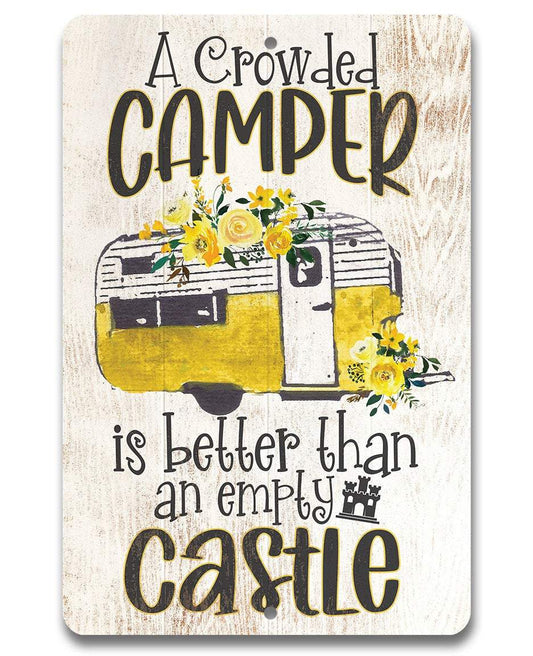 A Crowded Camper - Metal Sign | Lone Star Art.