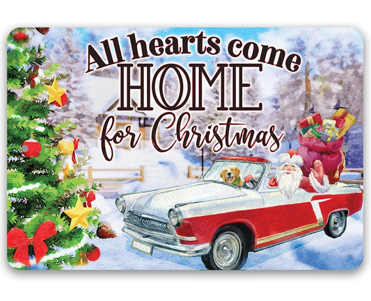 All Hearts Come Home For Christmas - Metal Sign Metal Sign Lone Star Art