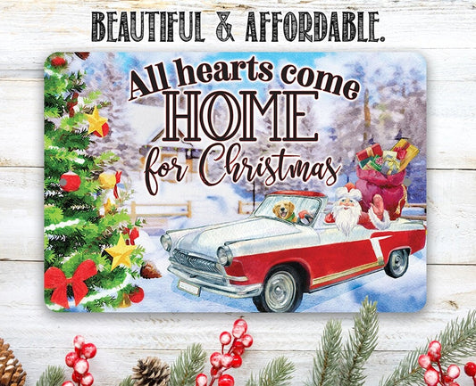 All Hearts Come Home For Christmas - Metal Sign Metal Sign Lone Star Art 