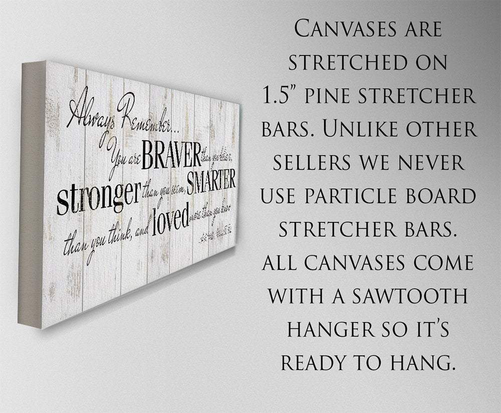 Always Remember You Are Braver - Canvas | Lone Star Art.