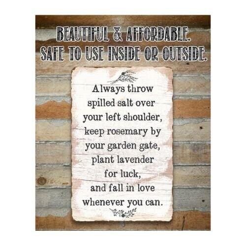 Always Throw Spilled Salt - Metal Sign | Lone Star Art.