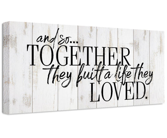 And So Together They Built - Canvas | Lone Star Art.