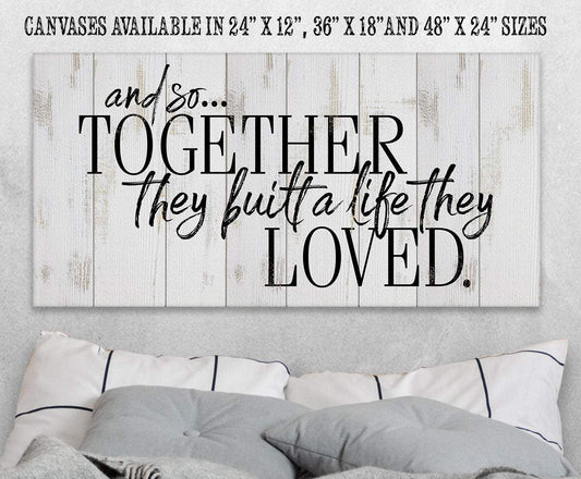 And So Together They Built - Canvas | Lone Star Art.