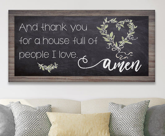 And Thank You For A House - Canvas | Lone Star Art.