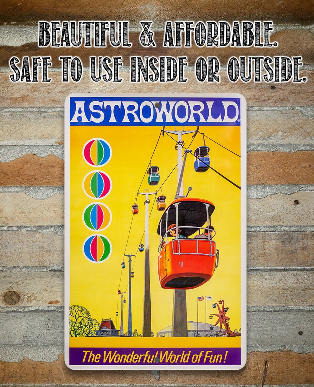 AstroWorld Skyway - Metal Sign Metal Sign Lone Star Art 