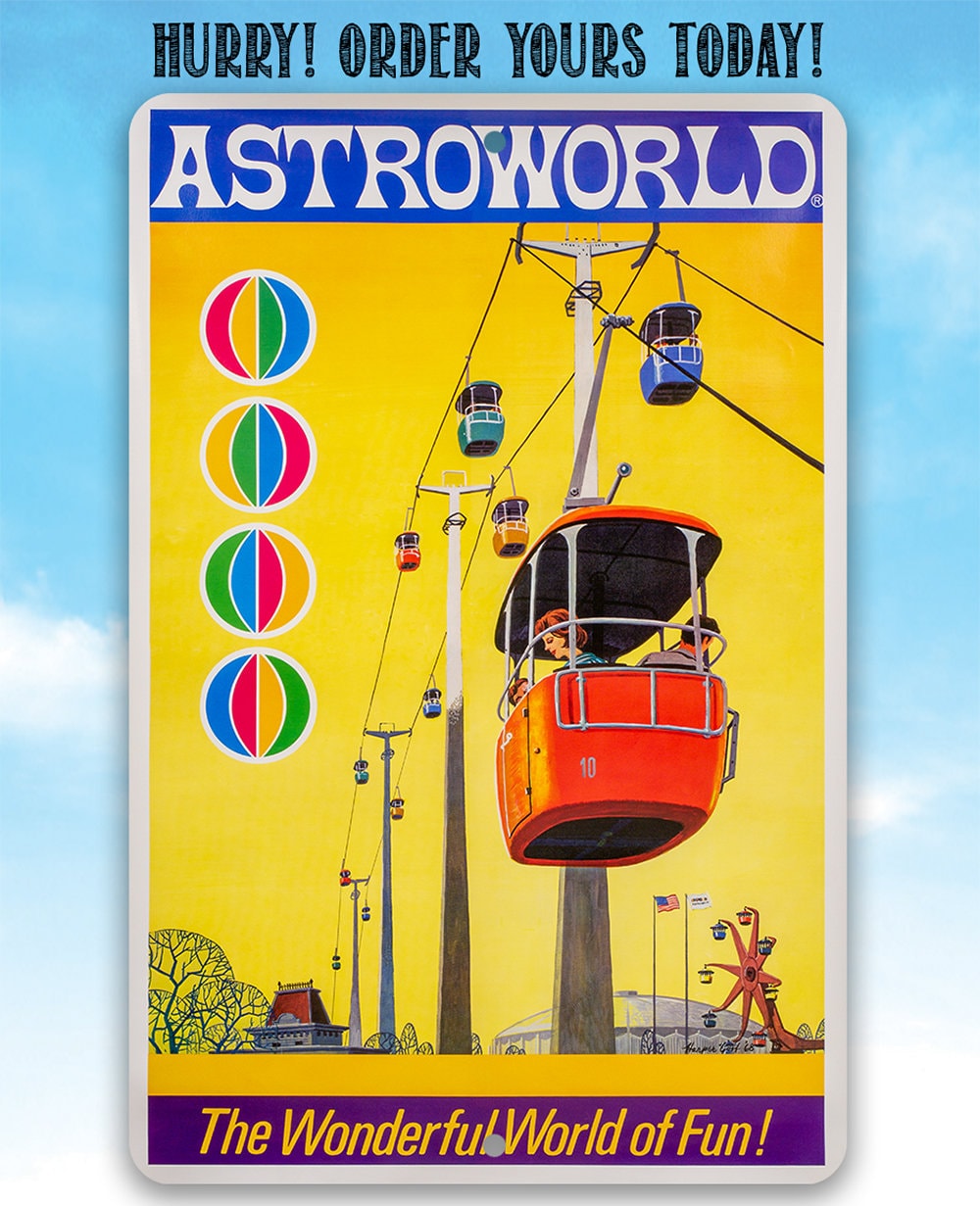 AstroWorld Skyway - Metal Sign Metal Sign Lone Star Art 