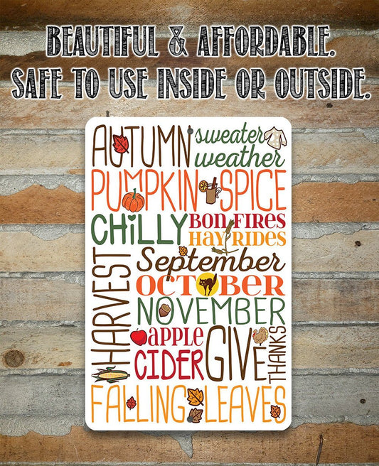 Autumn Sweater Weather - Metal Sign | Lone Star Art.