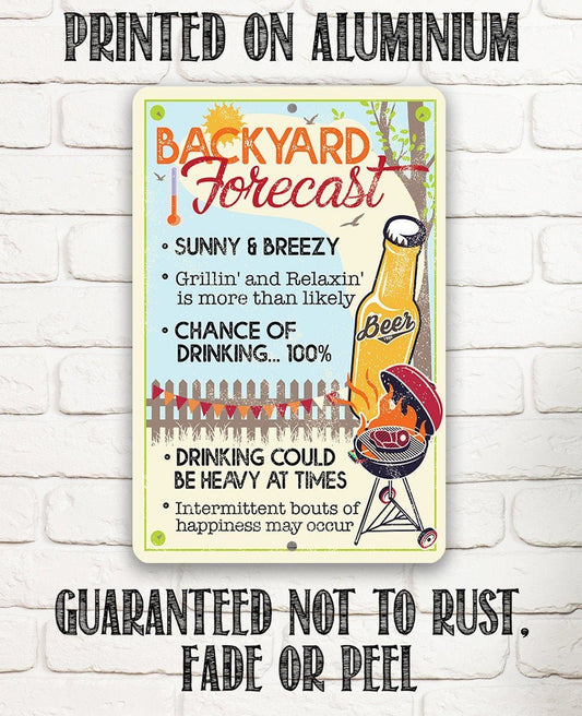 Backyard Forecast - Metal Sign | Lone Star Art.