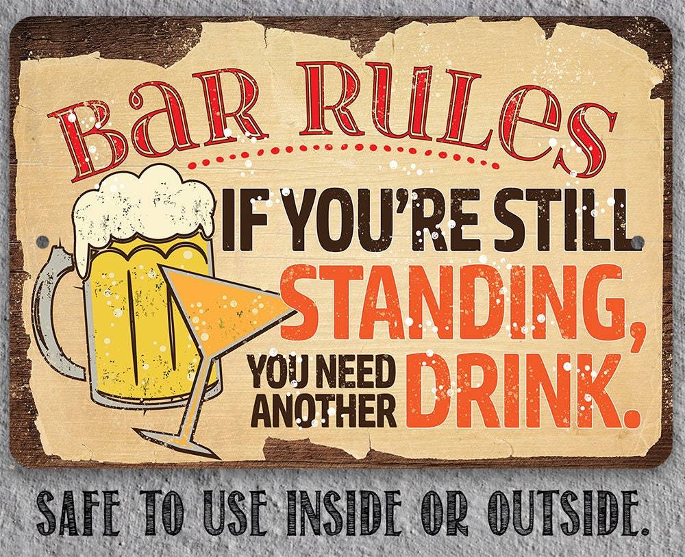 Bar Rules - Metal Sign | Lone Star Art.