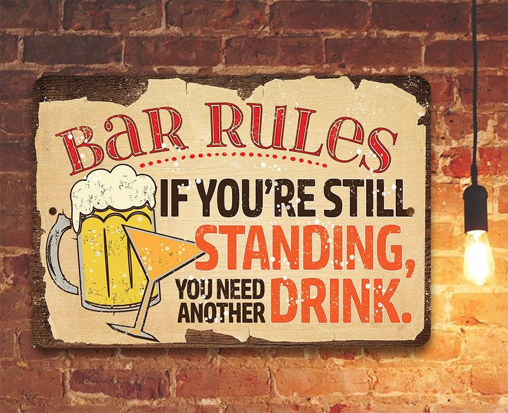 Bar Rules - Metal Sign | Lone Star Art.