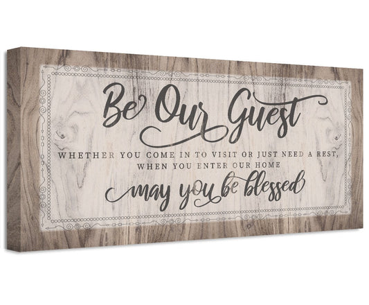 Be Our Guest May You Be Blessed - Canvas | Lone Star Art.