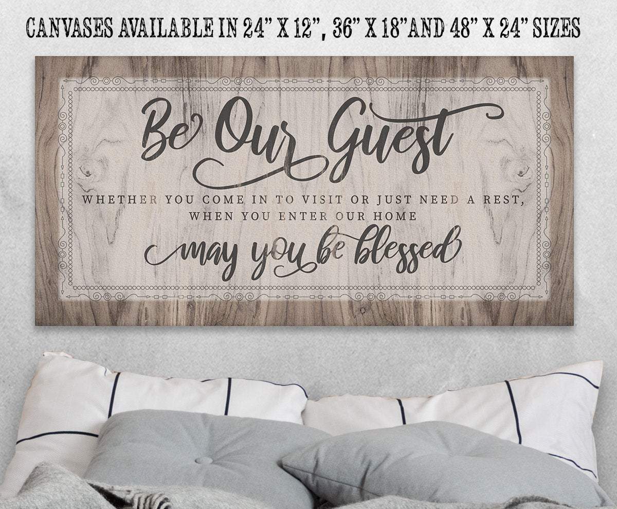 Be Our Guest May You Be Blessed - Canvas | Lone Star Art.