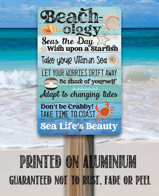 Beachology Sea Life's Beauty - Metal Sign | Lone Star Art.