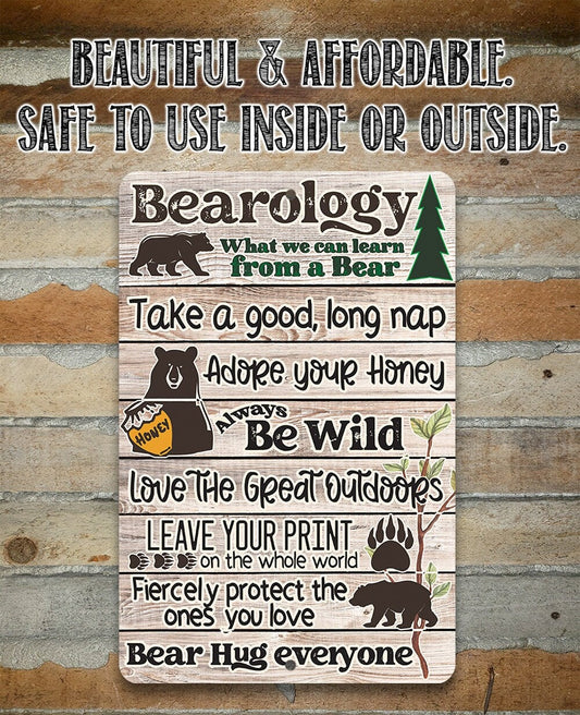Bearology, What We Can Learn From a Bear - Metal Sign Metal Sign Lone Star Art
