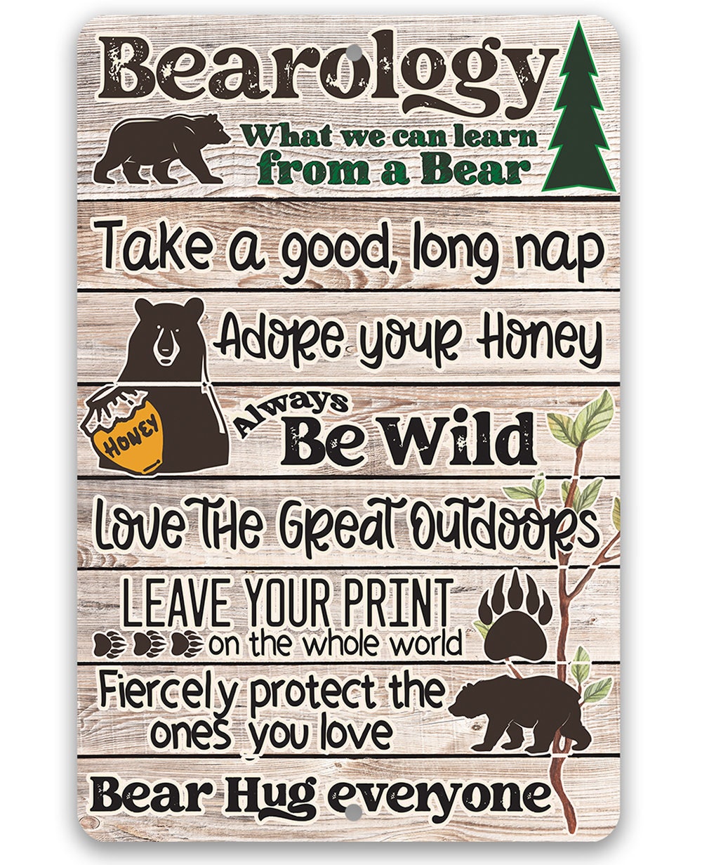 Bearology, What We Can Learn From a Bear - Metal Sign Metal Sign Lone Star Art 