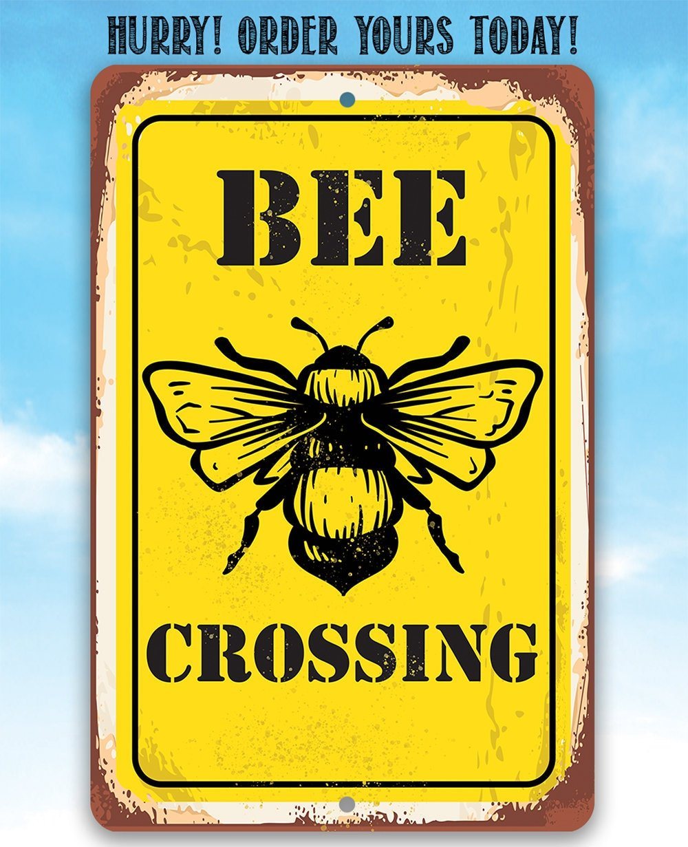 Bee Crossing - Metal Sign | Lone Star Art.