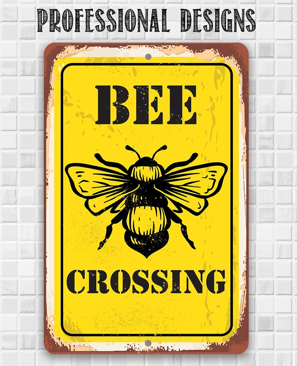 Bee Crossing - Metal Sign | Lone Star Art.