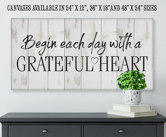 Begin Each Day - Canvas | Lone Star Art.
