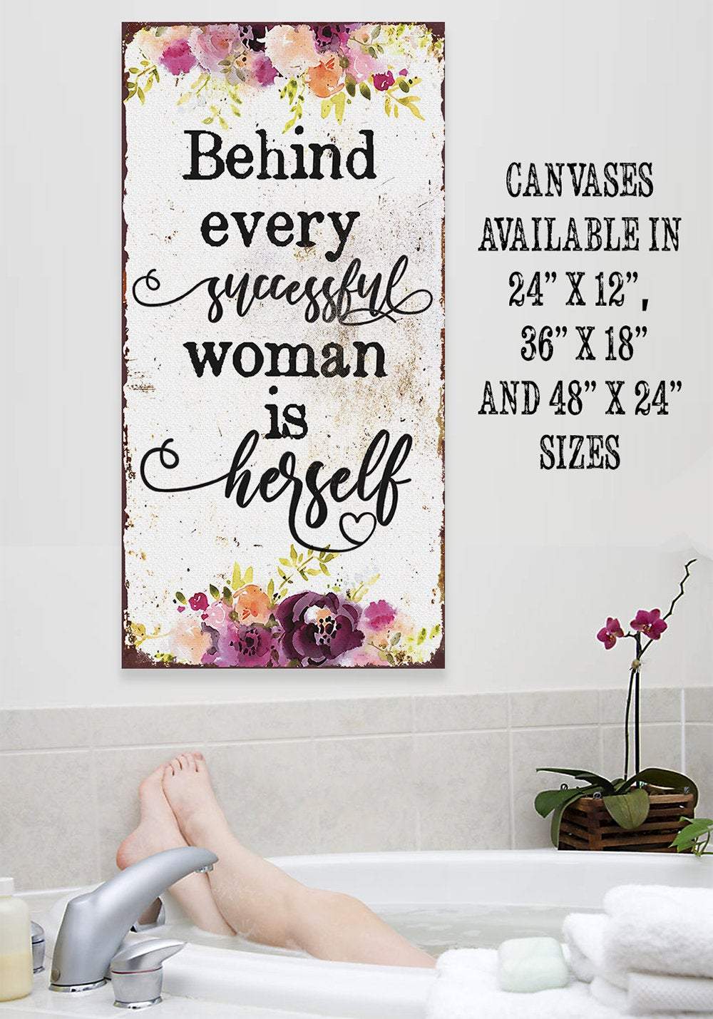 Behind Every Successful Woman - Canvas | Lone Star Art.