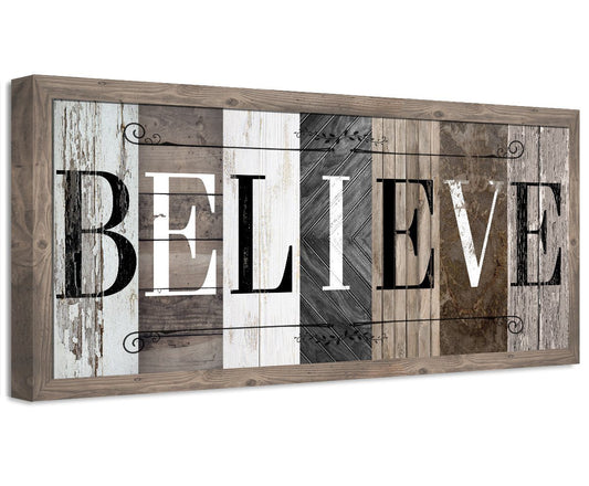 Believe in Multi Pattern - Canvas | Lone Star Art.