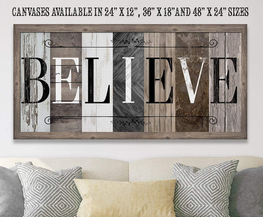 Believe in Multi Pattern - Canvas | Lone Star Art.