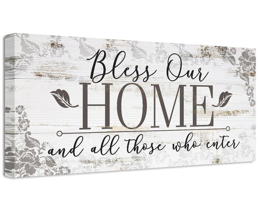 Bless Our Home And All Those Who Enter - Canvas | Lone Star Art.