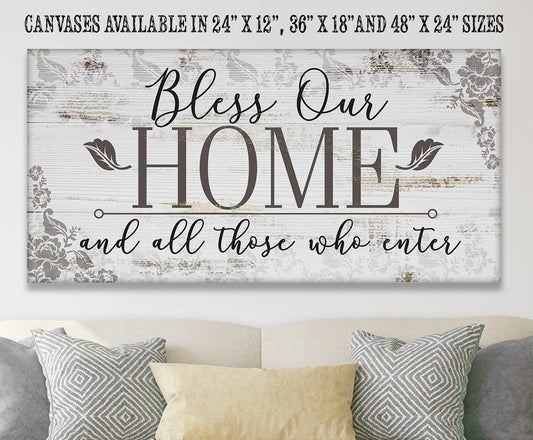Bless Our Home And All Those Who Enter - Canvas | Lone Star Art.