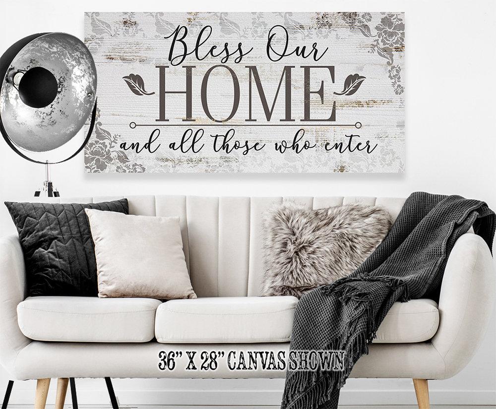 Bless Our Home And All Those Who Enter - Canvas | Lone Star Art.