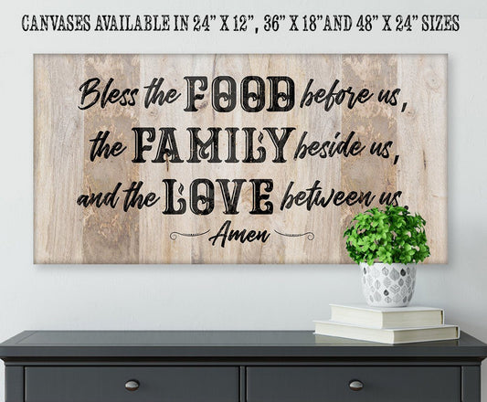 Bless The Food Before Us 2 - Canvas | Lone Star Art.