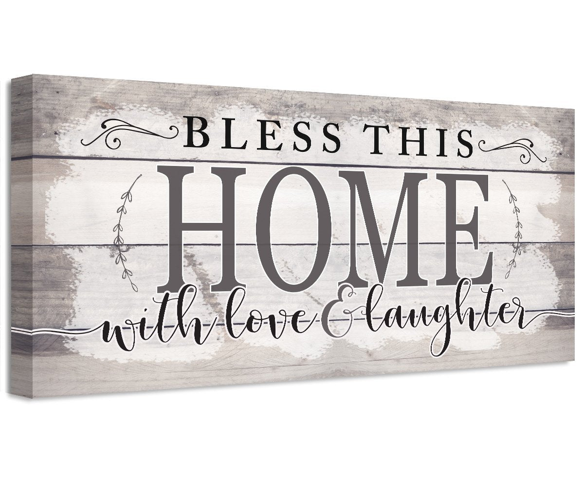 Bless This Home With Love - Canvas | Lone Star Art.