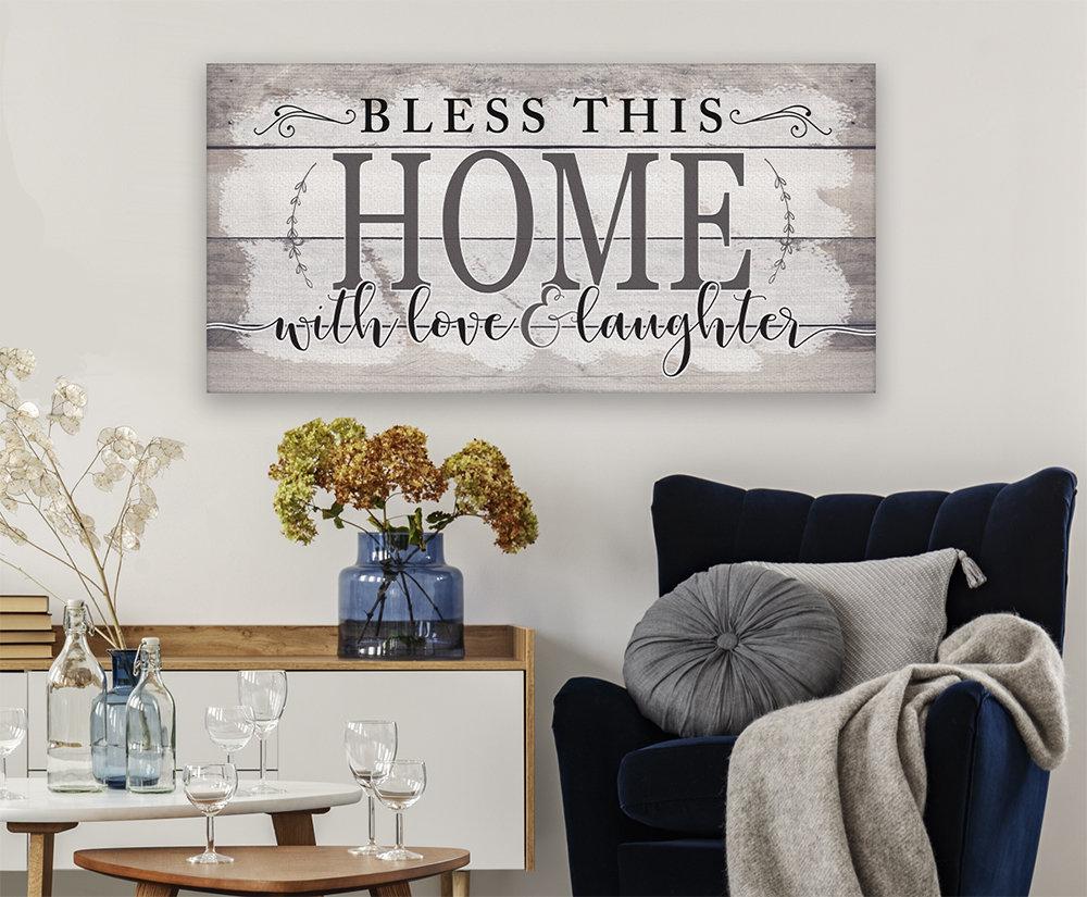Bless This Home With Love - Canvas | Lone Star Art.