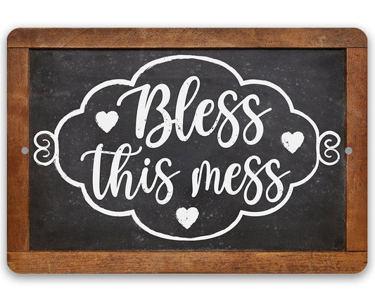 Bless This Mess - Metal Sign Metal Sign Lone Star Art